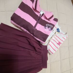 Derek Heart Kids Sweater, Sweatshirt, and Skort Size 6 Girl Bundle